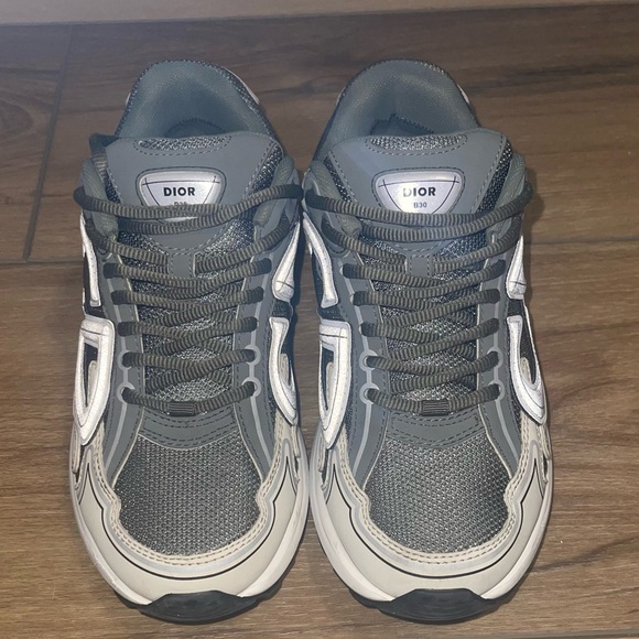 Dior Men's Charcoal and Cream Sneakers - Picture 1 of 5